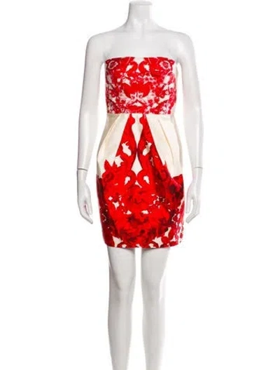 Pre-owned Tibi Silk Mini Dress In Red