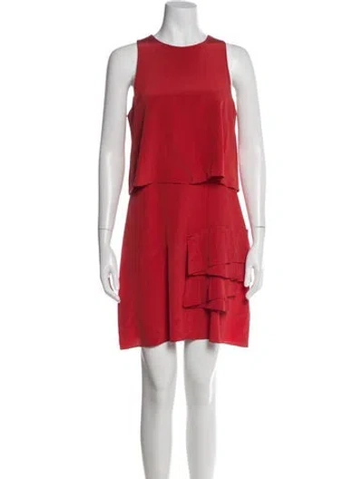 Pre-owned Tibi Silk Mini Dress In Red