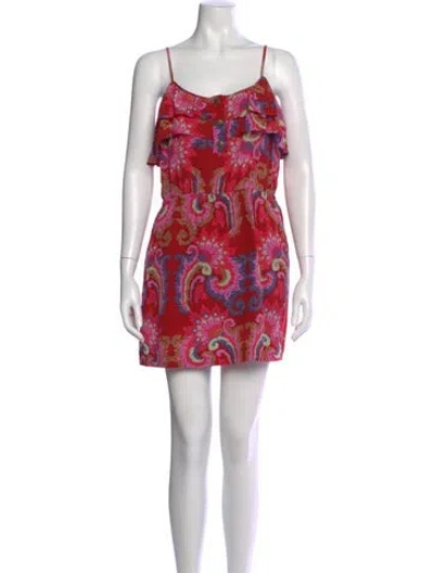 Pre-owned Tibi Silk Mini Dress In Red