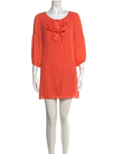 Pre-owned Tibi Silk Mini Dress In Red