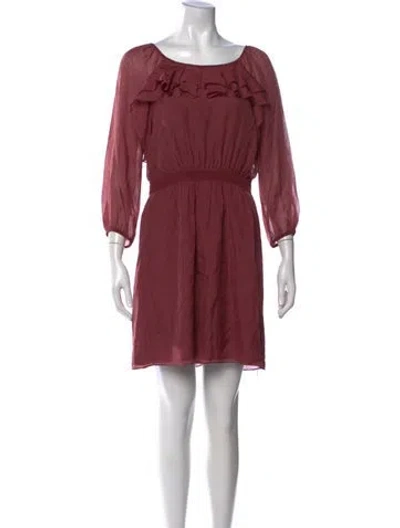 Pre-owned Tibi Silk Mini Dress In Red