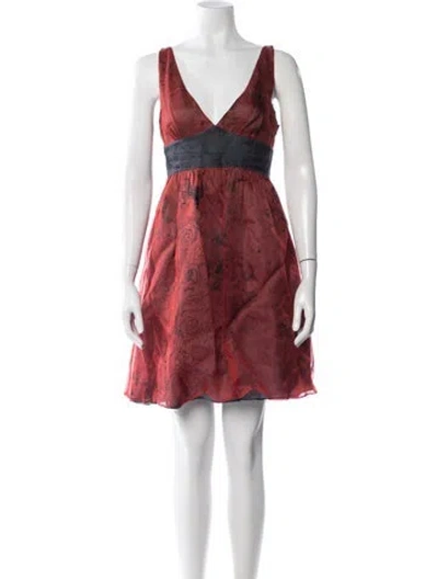 Pre-owned Tibi Silk Mini Dress In Red