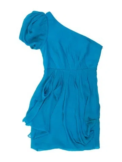 Pre-owned Tibi Silk Mini Dress W/ Tags In Blue