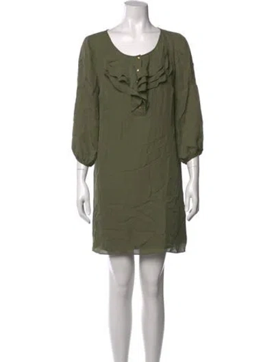 Pre-owned Tibi Silk Mini Dress W/ Tags In Green