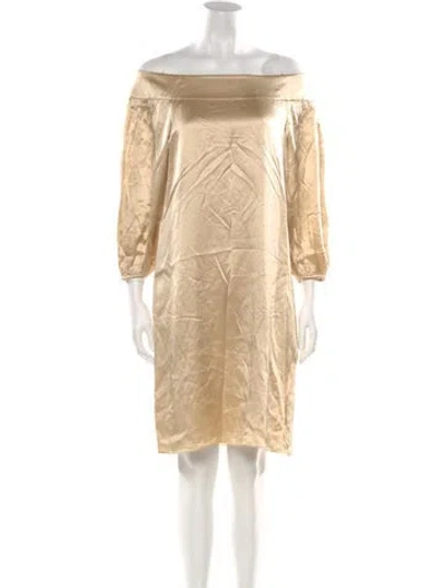 Pre-owned Tibi Silk Mini Dress W/ Tags In Neutral