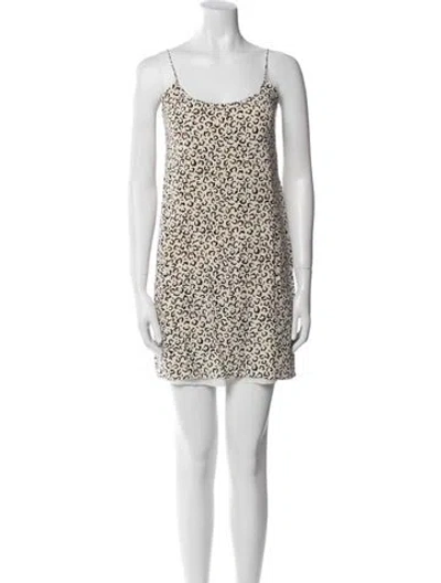 Pre-owned Tibi Silk Mini Dress In White