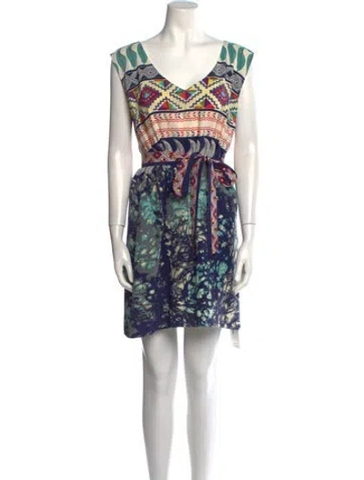 Pre-owned Tibi Silk Mini Dress In White