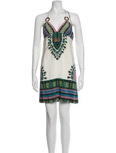 Pre-owned Tibi Silk Mini Dress In White