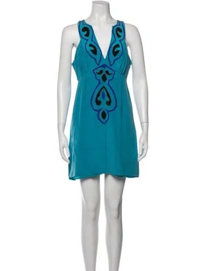 Pre-owned Tibi Silk Mini Dress In White