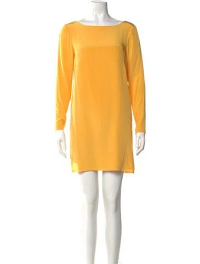 Pre-owned Tibi Silk Mini Dress In Yellow