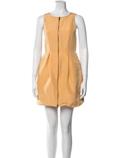 Pre-owned Tibi Silk Mini Dress In Yellow