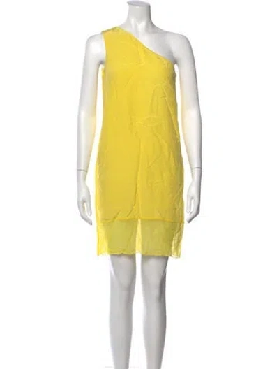 Pre-owned Tibi Silk Mini Dress In Yellow