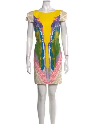 Pre-owned Tibi Silk Mini Dress In Yellow