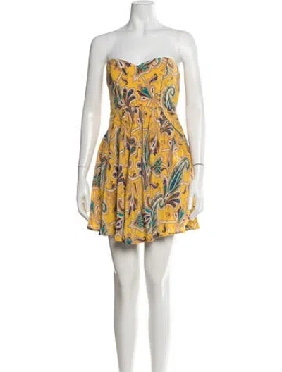 Pre-owned Tibi Silk Mini Dress In Yellow