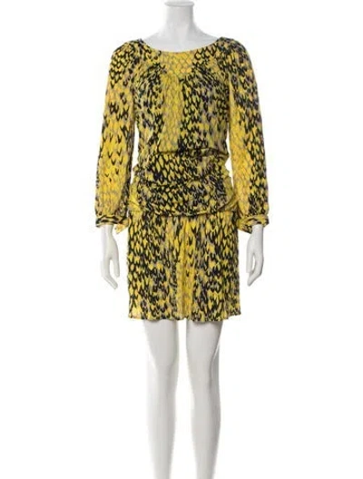 Pre-owned Tibi Silk Mini Dress In Yellow