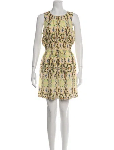 Pre-owned Tibi Silk Mini Dress In Yellow
