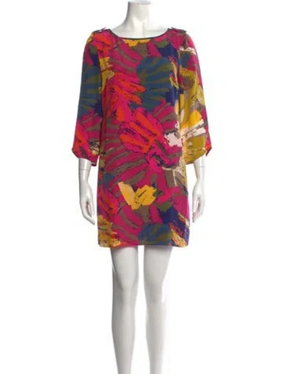 Pre-owned Tibi Silk Mini Dress In Yellow