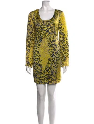 Pre-owned Tibi Silk Mini Dress In Yellow