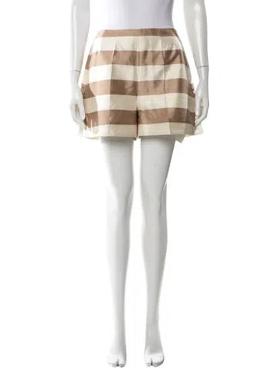 Pre-owned Tibi Silk Mini Shorts In Neutral