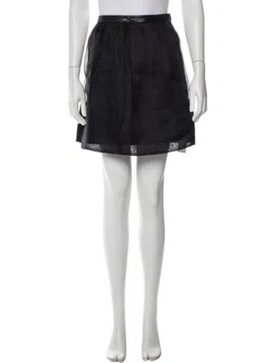 Pre-owned Tibi Silk Mini Skirt In Black