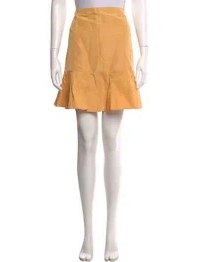 Pre-owned Tibi Silk Mini Skirt In Orange