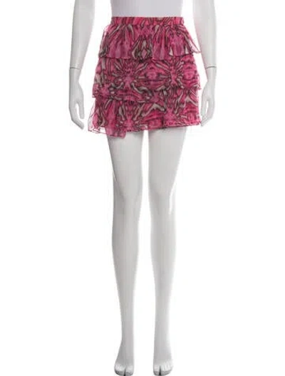 Pre-owned Tibi Silk Mini Skirt In Pink