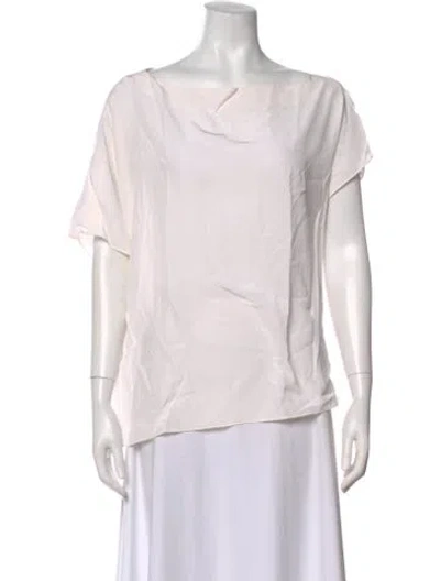 Pre-owned Tibi Silk Off-the-shoulder Blouse In Pink