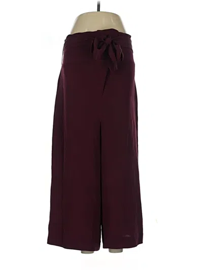 Pre-owned Tibi Silk Pants In Burgundy