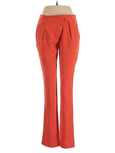 Pre-owned Tibi Silk Pants In Orange