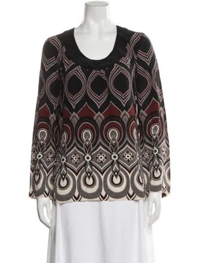 Pre-owned Tibi Silk Patterned Blouse In Multi