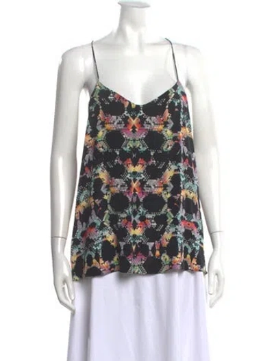 Pre-owned Tibi Silk Printed Top In Black