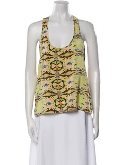 Pre-owned Tibi Silk Printed Top In Multi