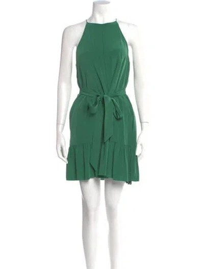 Pre-owned Tibi Silk Scoop Neck Romper In Green