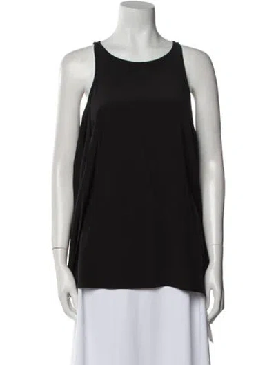 Pre-owned Tibi Silk Scoop Neck Top In Black