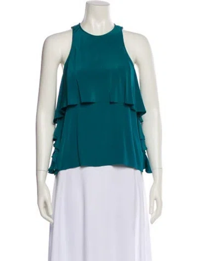 Pre-owned Tibi Silk Scoop Neck Top In Multi