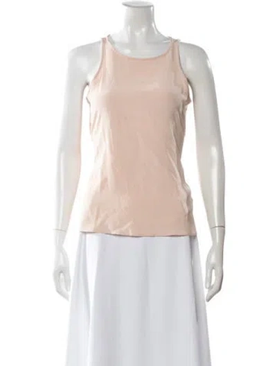 Pre-owned Tibi Silk Scoop Neck Top In Pink