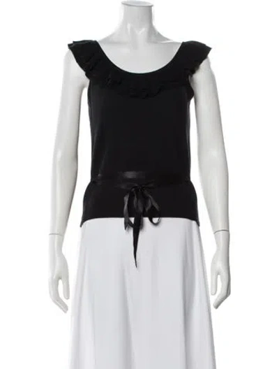 Pre-owned Tibi Silk Scoop Neck Top In White