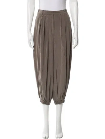 Pre-owned Tibi Silk Skinny Leg Pants In Neutral
