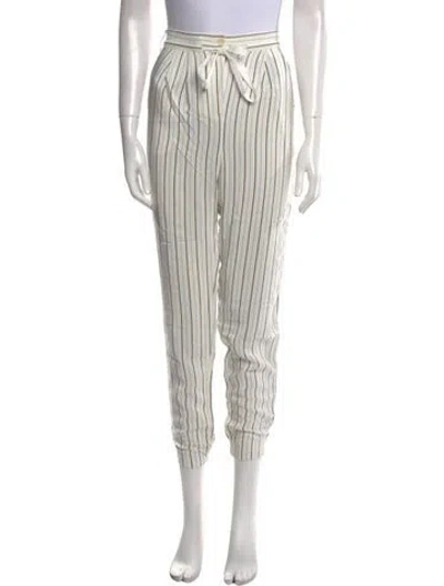 Pre-owned Tibi Silk Skinny Leg Pants In White