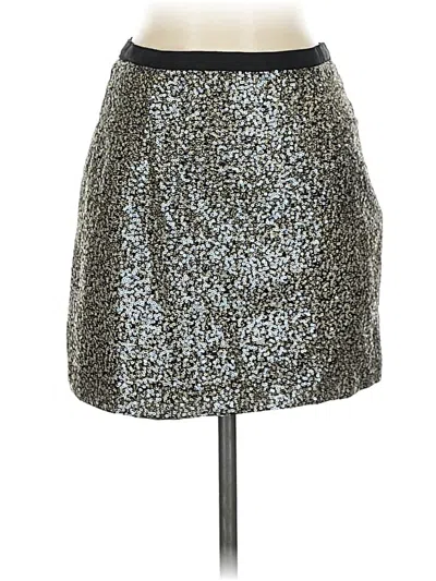 Pre-owned Tibi Silk Skirt In Silver