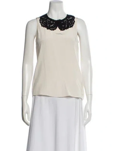 Pre-owned Tibi Silk Sleeveless Blouse In Neutral