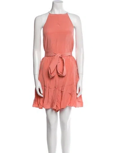 Pre-owned Tibi Silk Square Neckline Romper In Pink