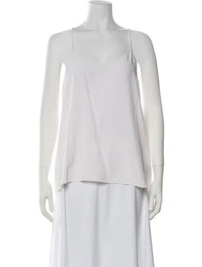 Pre-owned Tibi Silk Square Neckline Top In Neutral