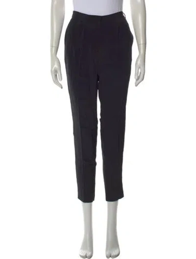 Pre-owned Tibi Silk Straight Leg Pants In Black