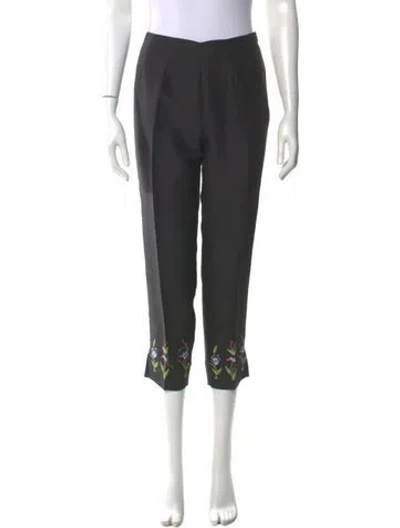 Pre-owned Tibi Silk Straight Leg Pants In Gray