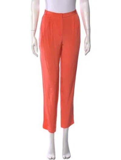 Pre-owned Tibi Silk Straight Leg Pants In Pink
