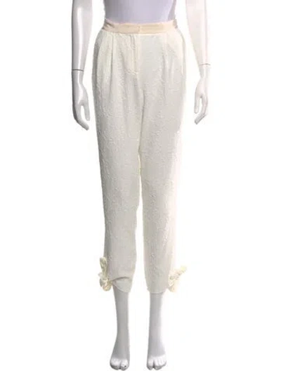 Pre-owned Tibi Silk Straight Leg Pants In White