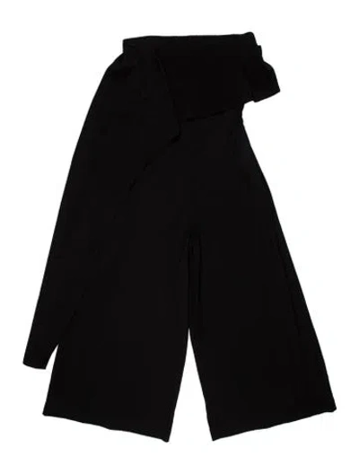 Pre-owned Tibi Silk Strapless Jumpsuit In Black