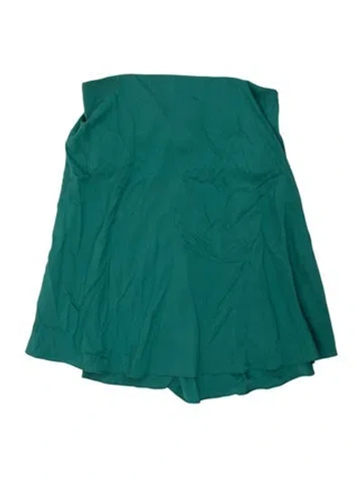 Pre-owned Tibi Silk Strapless Top In Green