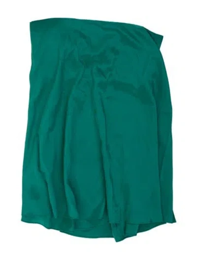 Pre-owned Tibi Silk Strapless Tunic In Green